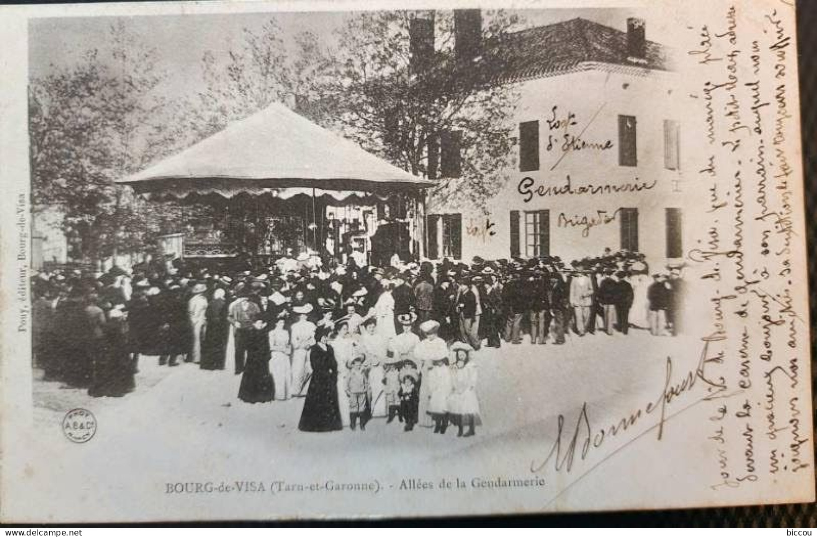 Cpa BOURG DE VISA (Tarn Et Garonne) 82 - 1903 - Allées De La Gendarmerie - Bourg De Visa