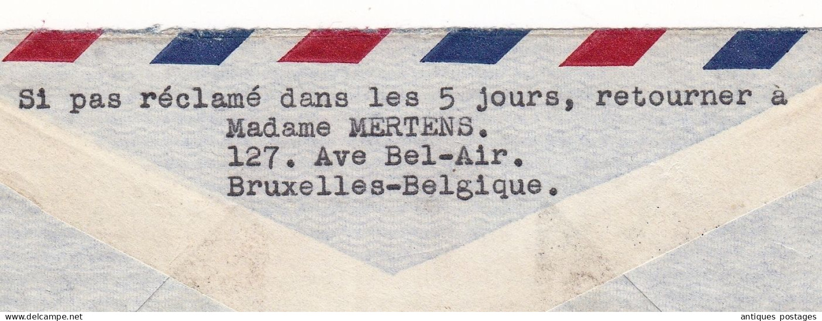 1ere Liaison Postale Bruxelles Stuttgart Flughafen 2 octobre 1954 Par Avion Belgique Deutschland Aviation Avion Retour