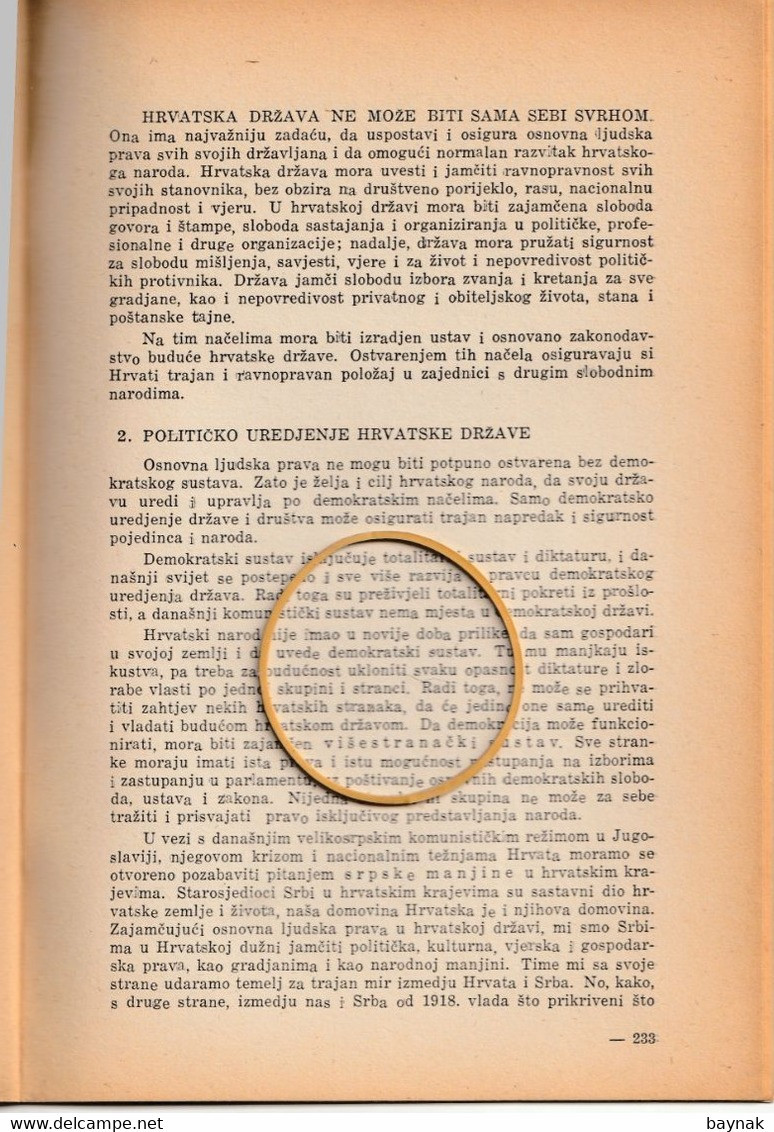 CROATIA  --  NDH, NEZAVISNA DRZ. HRV. -   J. PETRICEVIC  ,, HRVATSKI NACIONALNI PROBLEMI I CILJEV -  USTASHA  EMIGRATION - Other & Unclassified