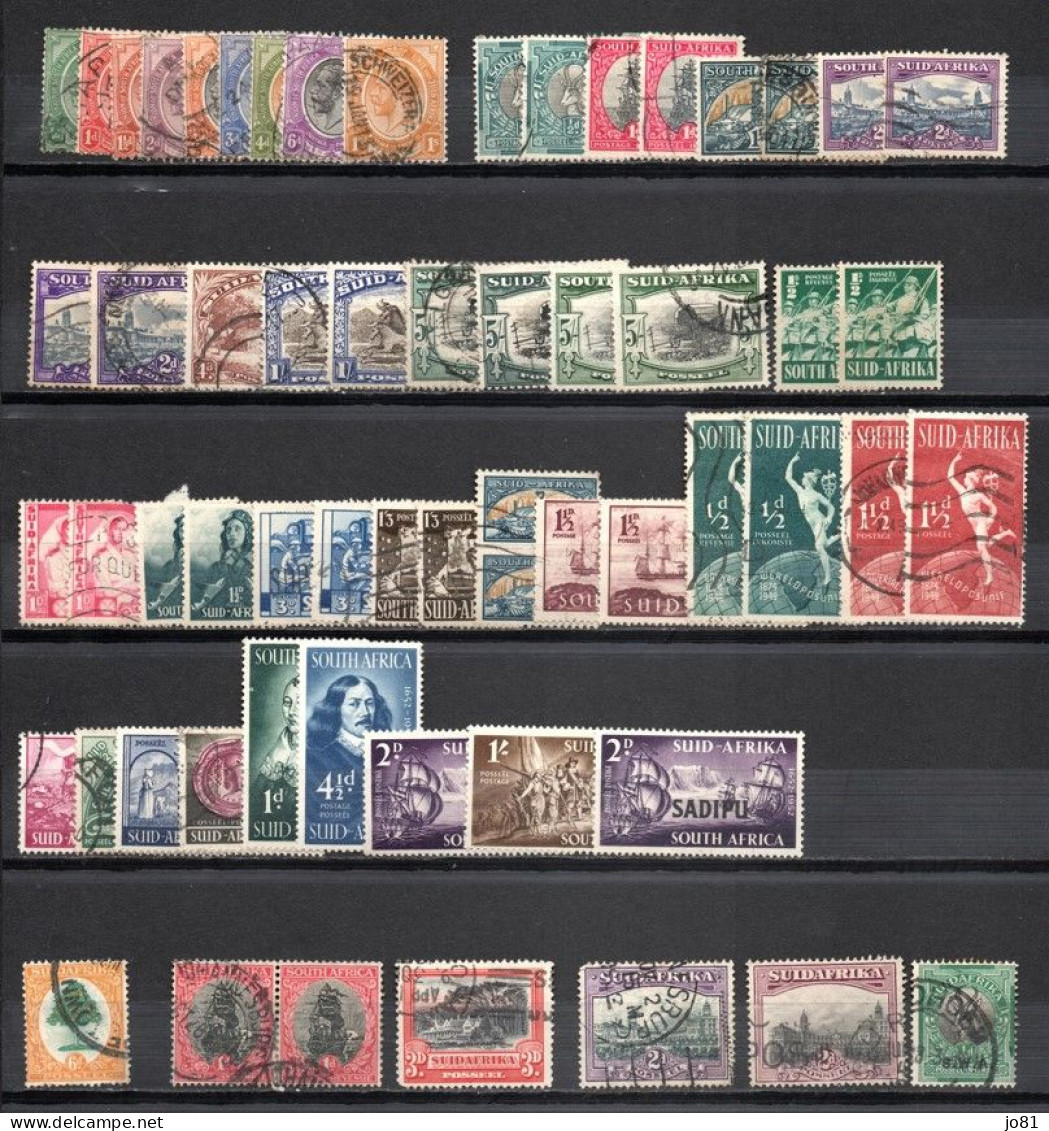 Afrique Du Sud 60 Timbres Différents Oblitérés Et Neufs - Used Stamps