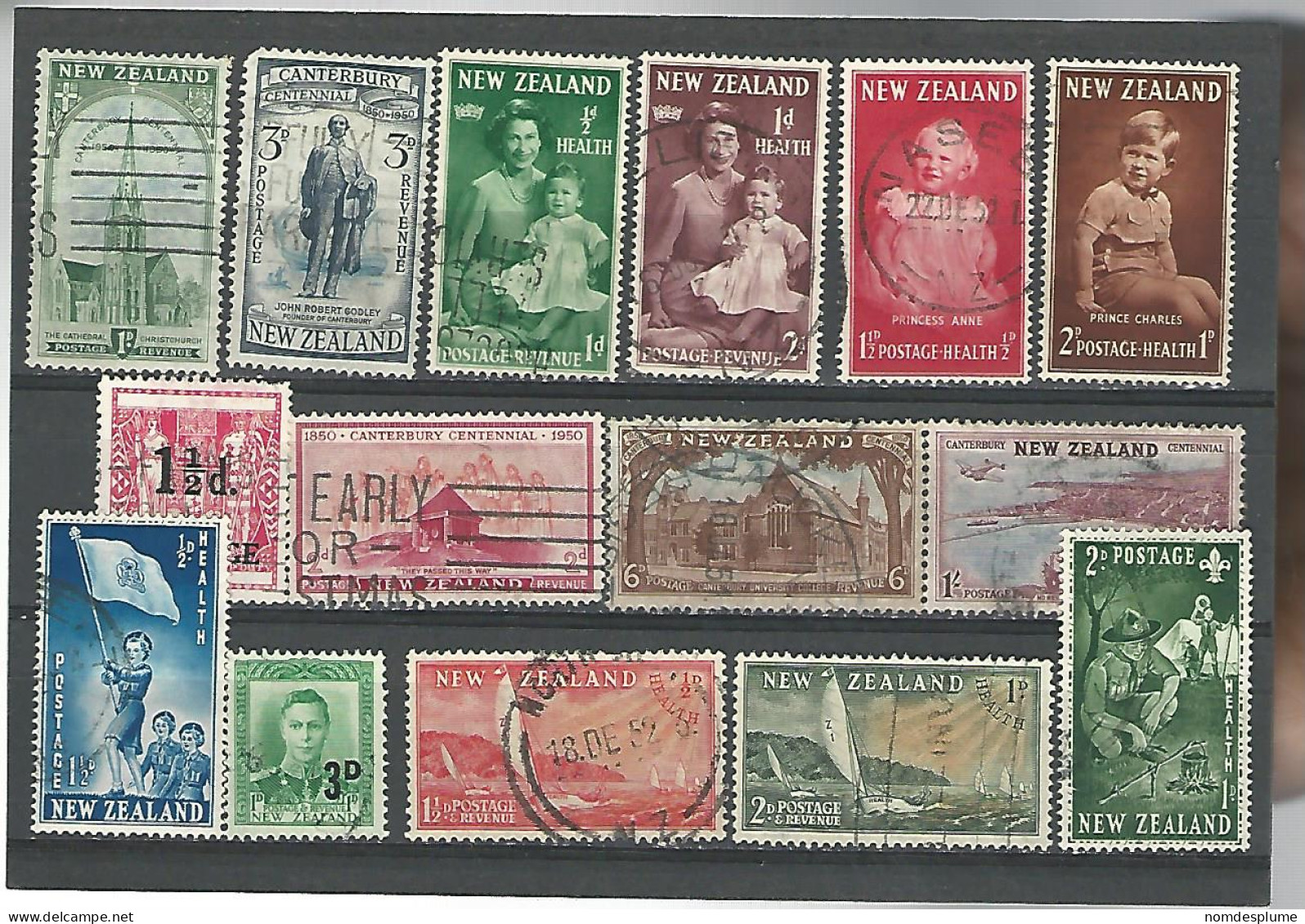 54129 ) Collection New Zealand King Queen Overprint - Collections, Lots & Series