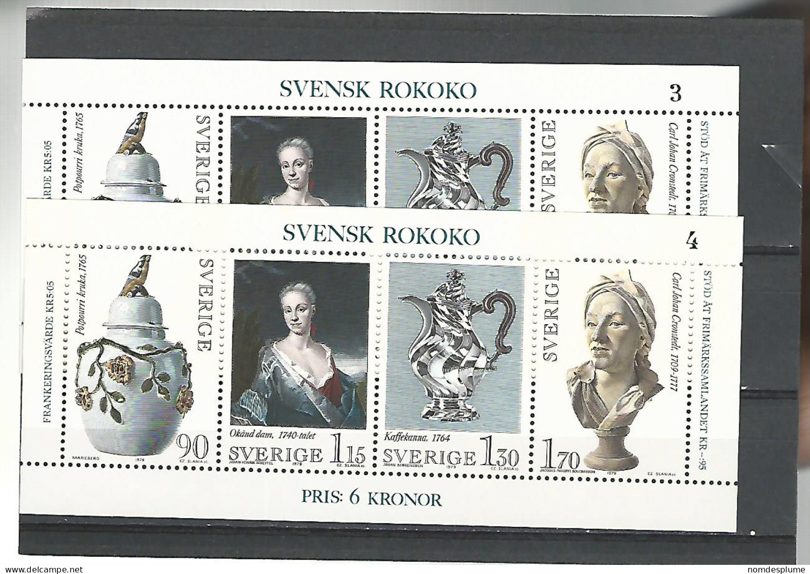 54204 ) Collection Sweden Block 1979 MNH - Collezioni