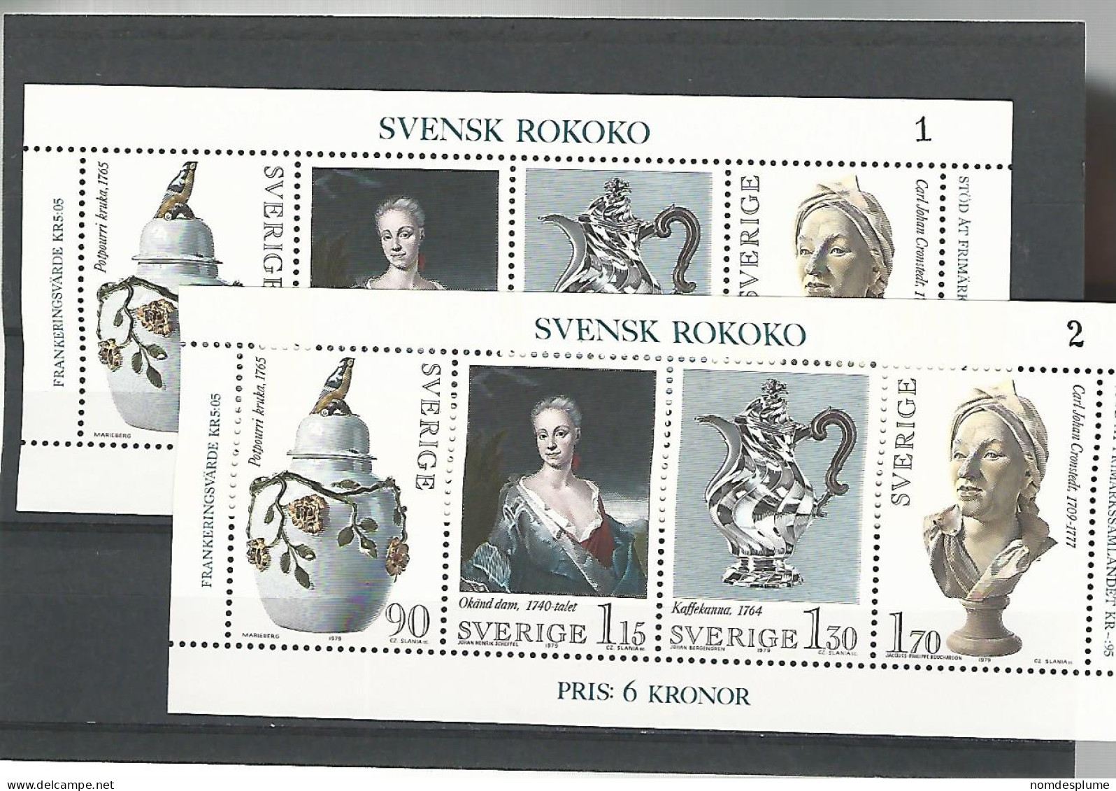 54205 ) Collection Sweden Block 1979 MNH - Verzamelingen