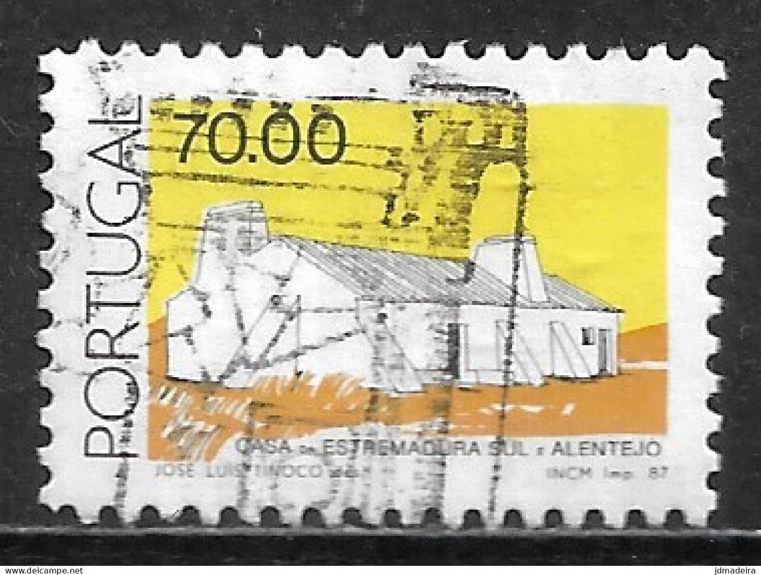 Portugal – 1987 Popular Architecture 70.00 Used Stamp - Oblitérés