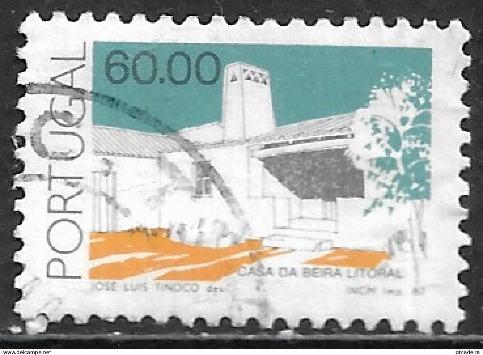 Portugal – 1987 Popular Architecture 60.00 Used Stamp - Oblitérés