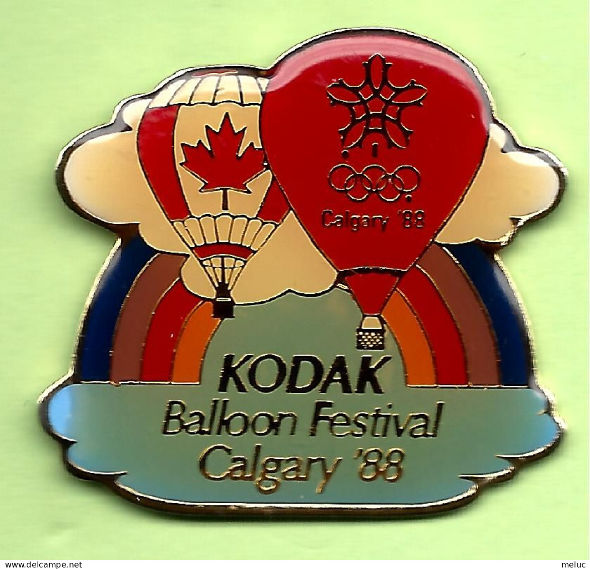 Pin's Kodak Montgolfière Canada JO Jeux Olympiques Calgary 1988  - 2B25 - Montgolfières