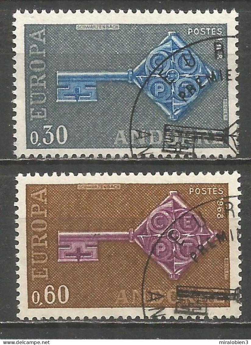 ANDORRA FRANCESA YVERT NUM. 188/189 SERIE COMPLETA USADA - Used Stamps