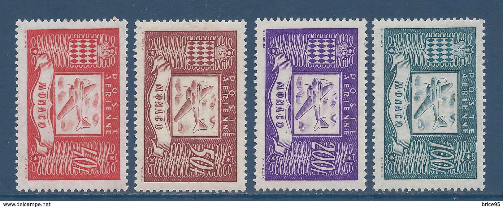 Monaco - Poste Aérienne - PA YT N° 15 à 18 * - Neuf Avec Charnière - 1946 - Airmail