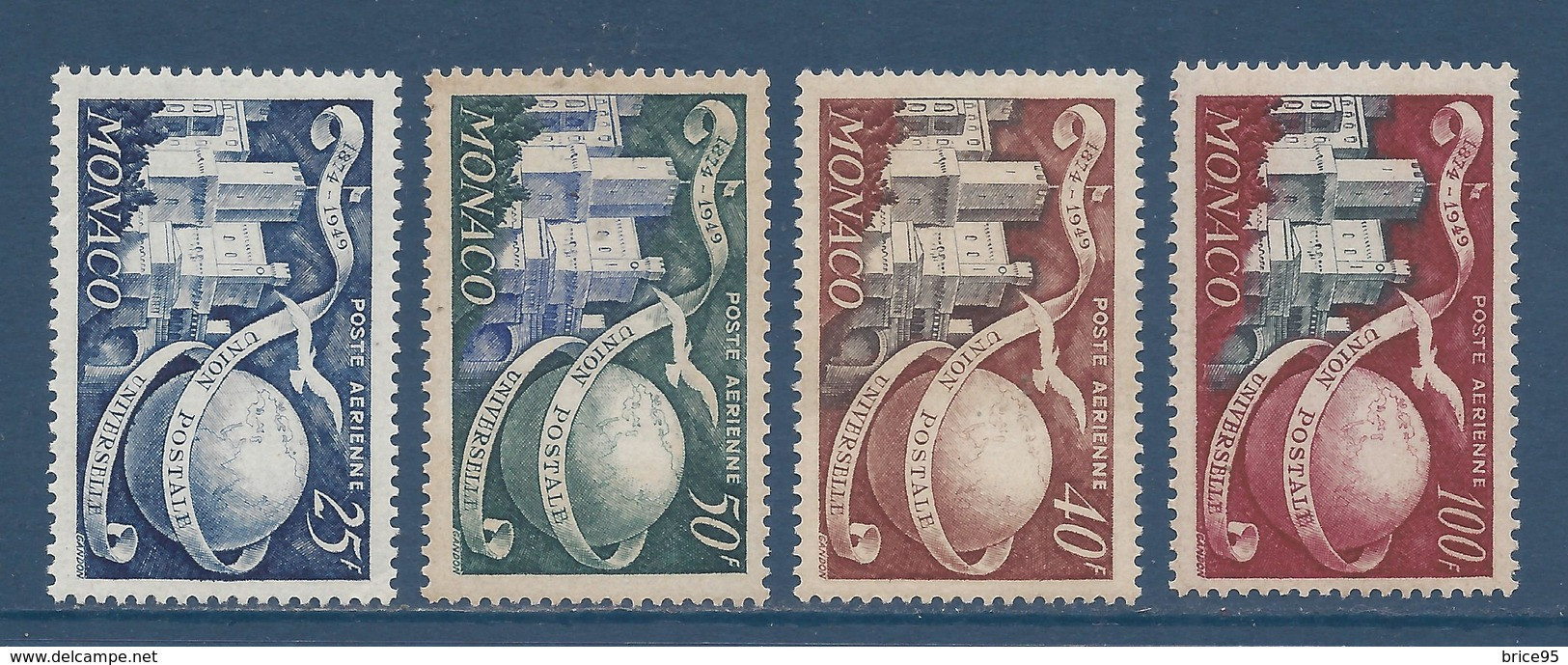 Monaco - Poste Aérienne - PA YT N° 45 à 48 * - Neuf Avec Charnière - 1949 - Posta Aerea