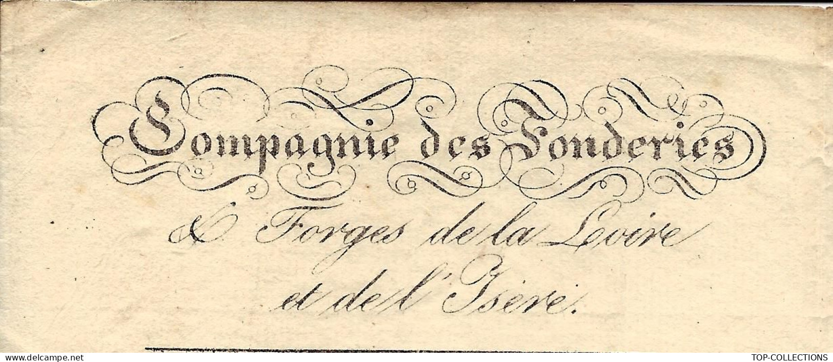 1829  FAMILLE FREREJEAN Cie Des Fonderies & Forges De La Loire & De L’Isère Vienne (Loire) à Abadie Mécanicien à Toulous - 1800 – 1899