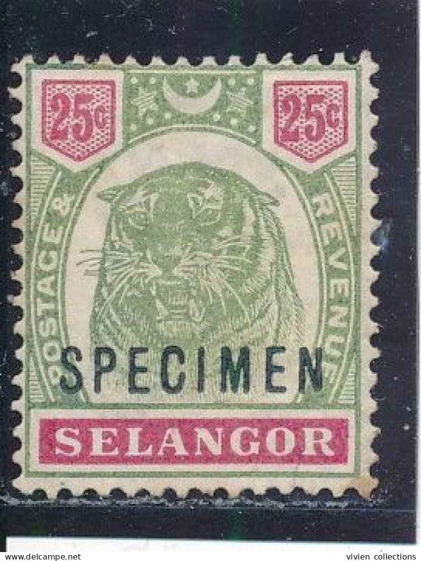 Malaisie Selangor Colonie Britannique N° 17 Surchargé SPECIMEN - Selangor