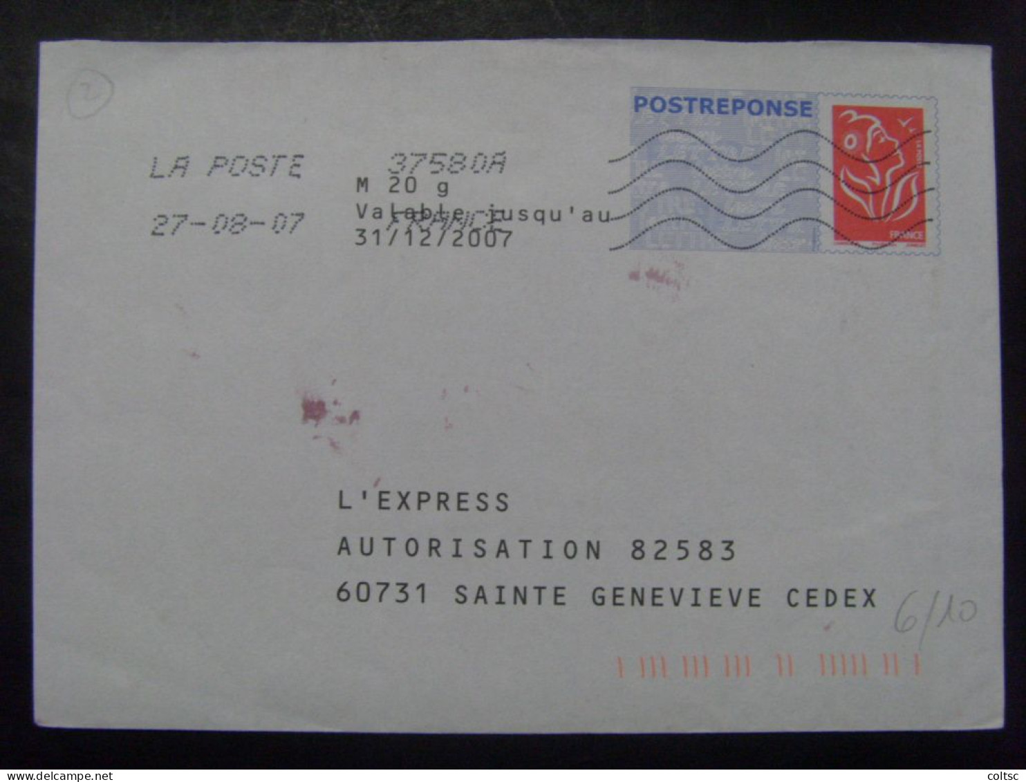 128- PAP Réponse Lamouche Phil@poste L'Express 07P210 Obl Pas Courant - Prêts-à-poster:Answer/Lamouche