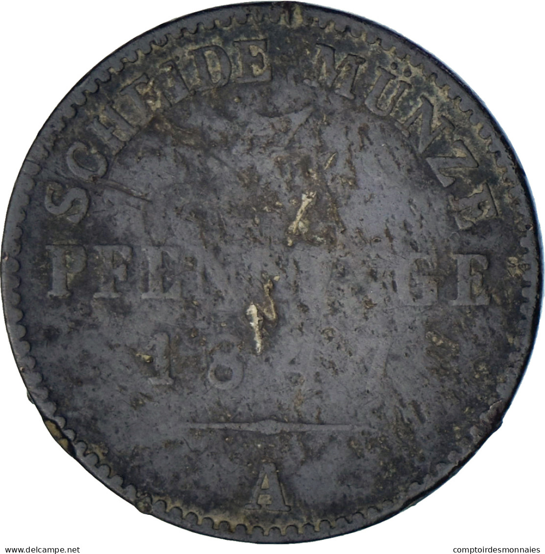 Monnaie, Etats Allemands, Berlin, 3 Pfenninge, 1847, TB, Cuivre - Noodgeld