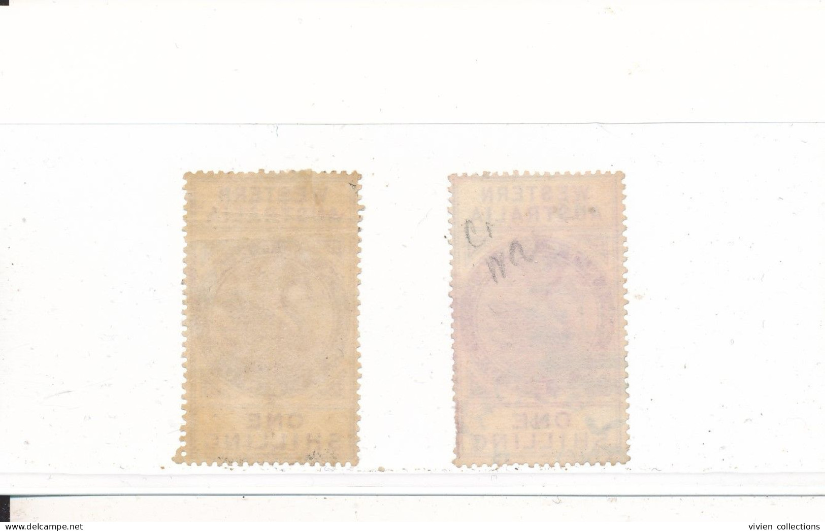 Australie Western Australia Timbres One Shilling International Revenue Filigrane WA - Used Stamps