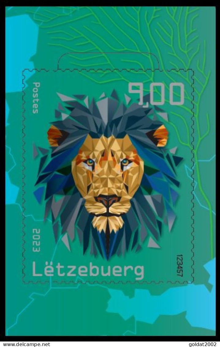 LUXEMBOURG 2023 , LION , CRYPTO STAMP   1th Issue , Tier GREEN , Unusual - 1993-.. Jean