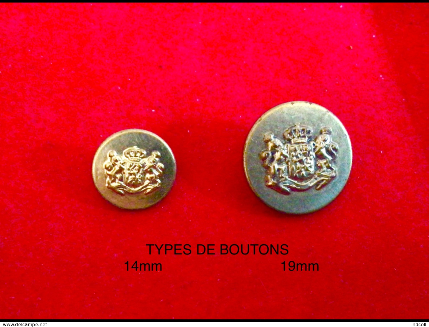 FRANCE - BOUTON « ARMORIÉ » DORÉ De 14mm Ou 19mm….. AU CHOIX - Uniforms