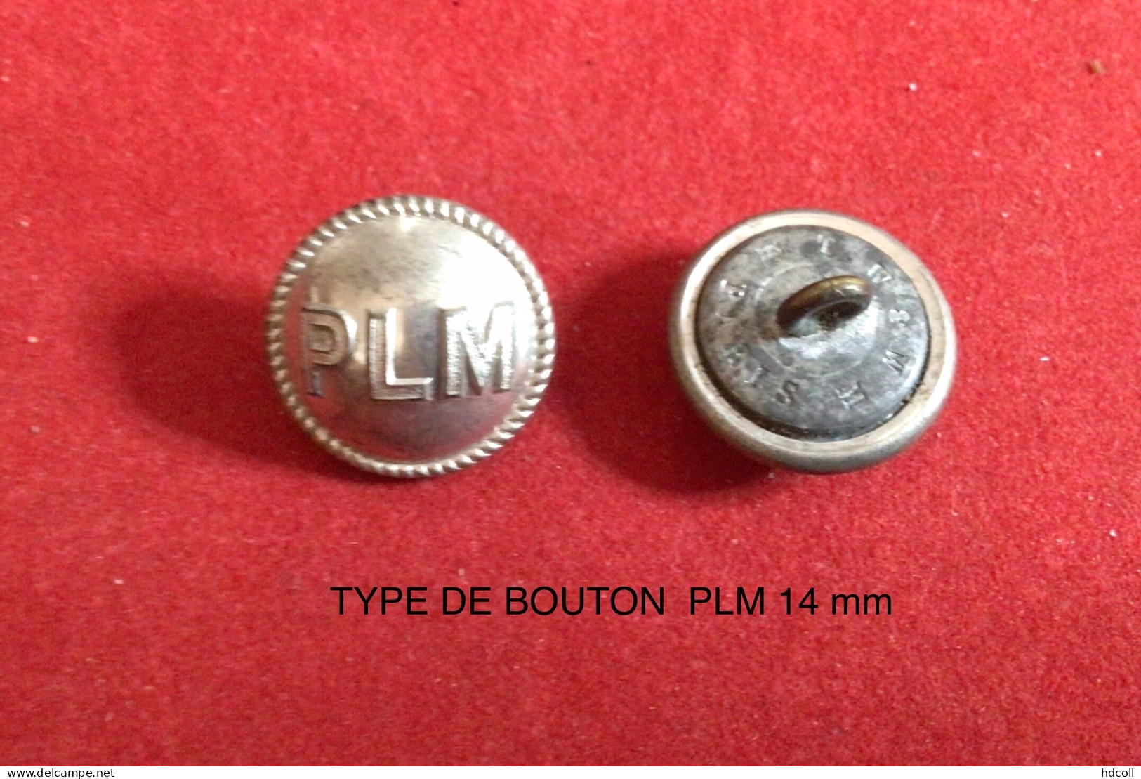 BOUTON PLM - Cie DES CHEMINS DE FER PARIS LYON MÉDITERRANÉE 1837/1938 Avant SNCF - Uniforms