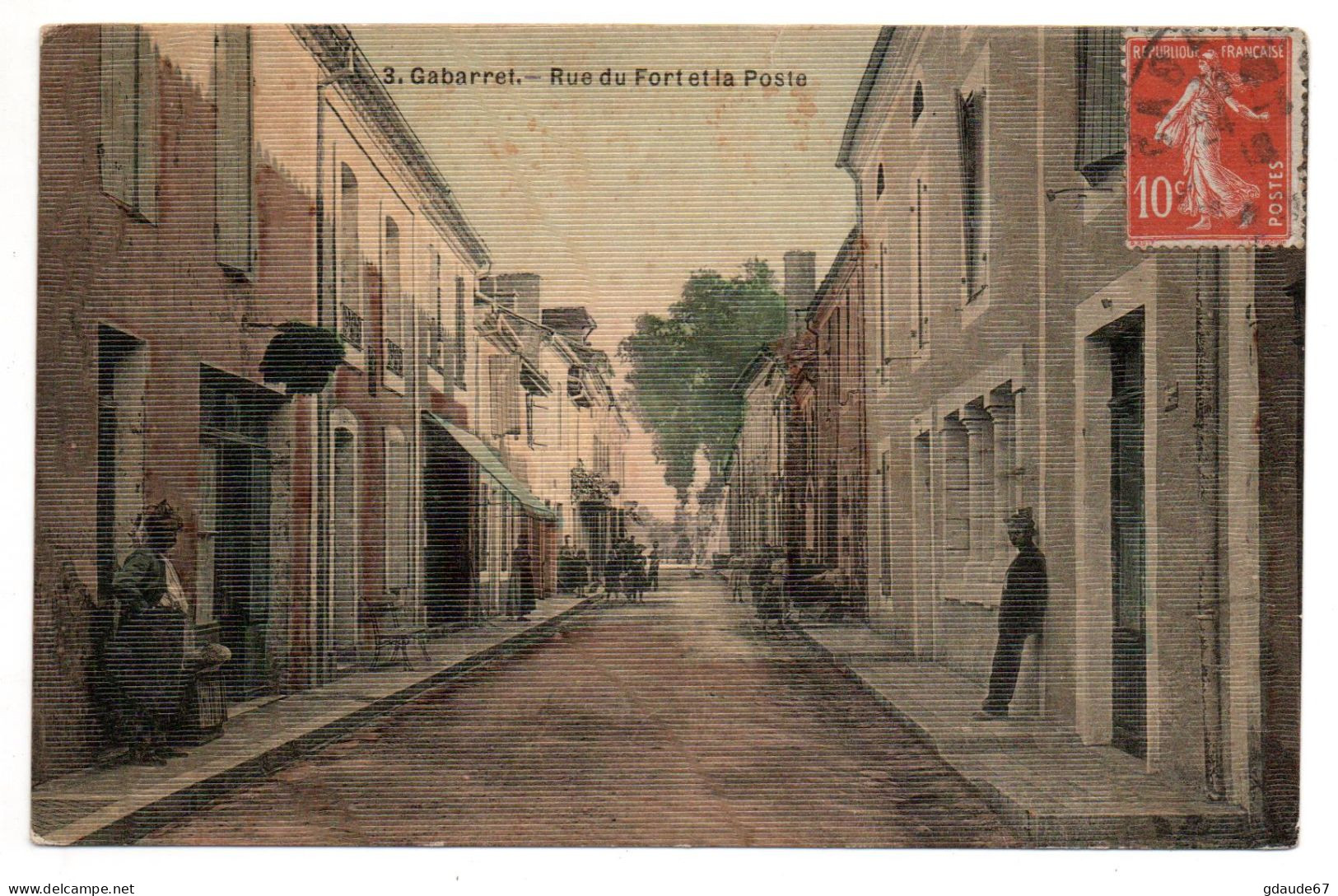 GABARRET (40) - RUE DU FORT ET LA POSTE - Gabarret