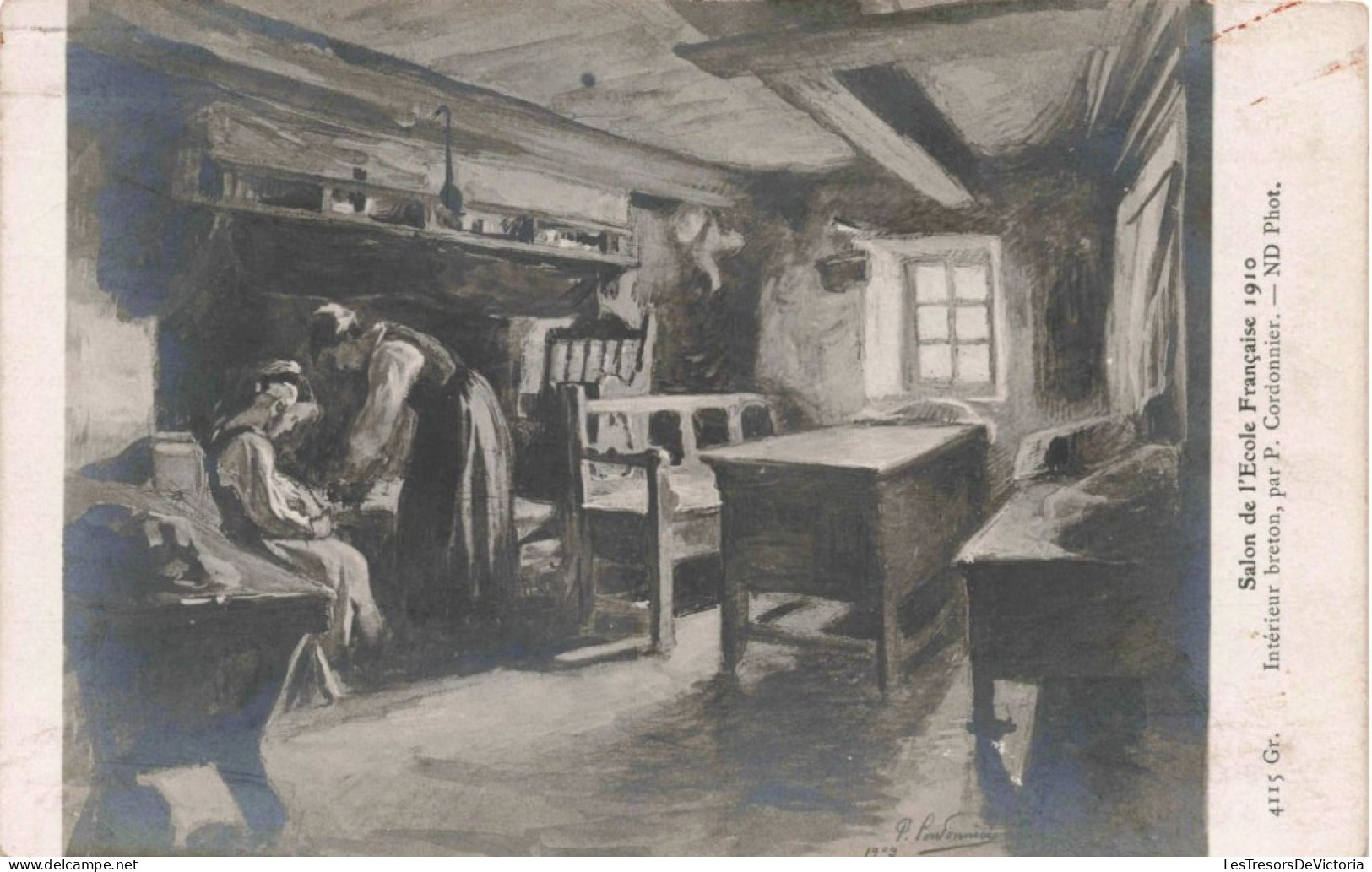 ARTS - Peintures Et Tableaux - Salon De L'école Française 1910 - Intérieur Breton - Carte Postale Ancienne - Malerei & Gemälde