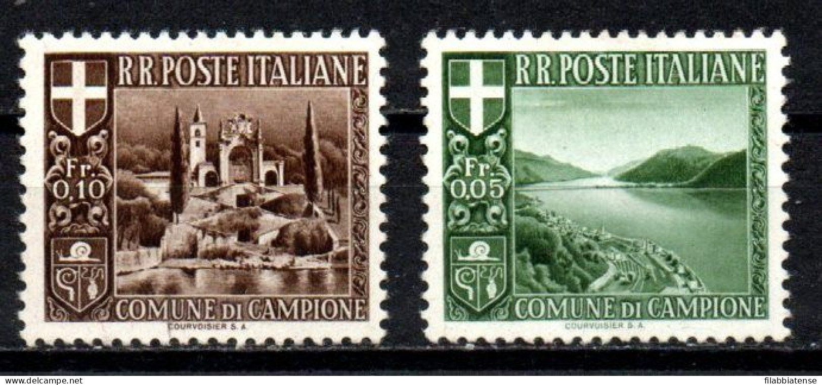 1944 - Italia - Emissioni Locali - Campione D'Italia 6/7 Vedute  ------- - Lokale/autonome Uitgaven