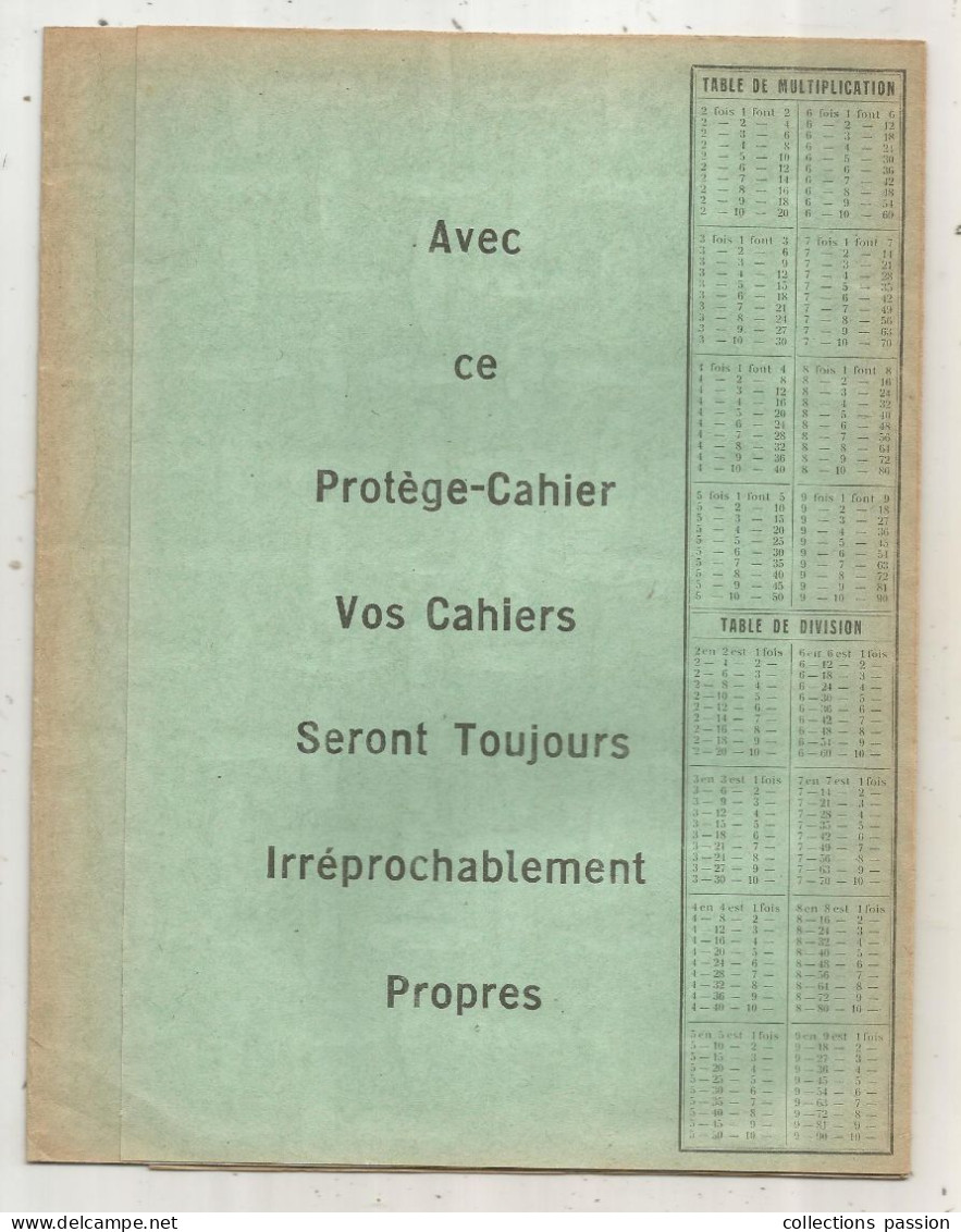 Protége Cahier Edson, Parc De St Maur, Unis France, Vert, Tables, Carte De France, 4 Scans, Frais Fr 1.95 E - Coberturas De Libros