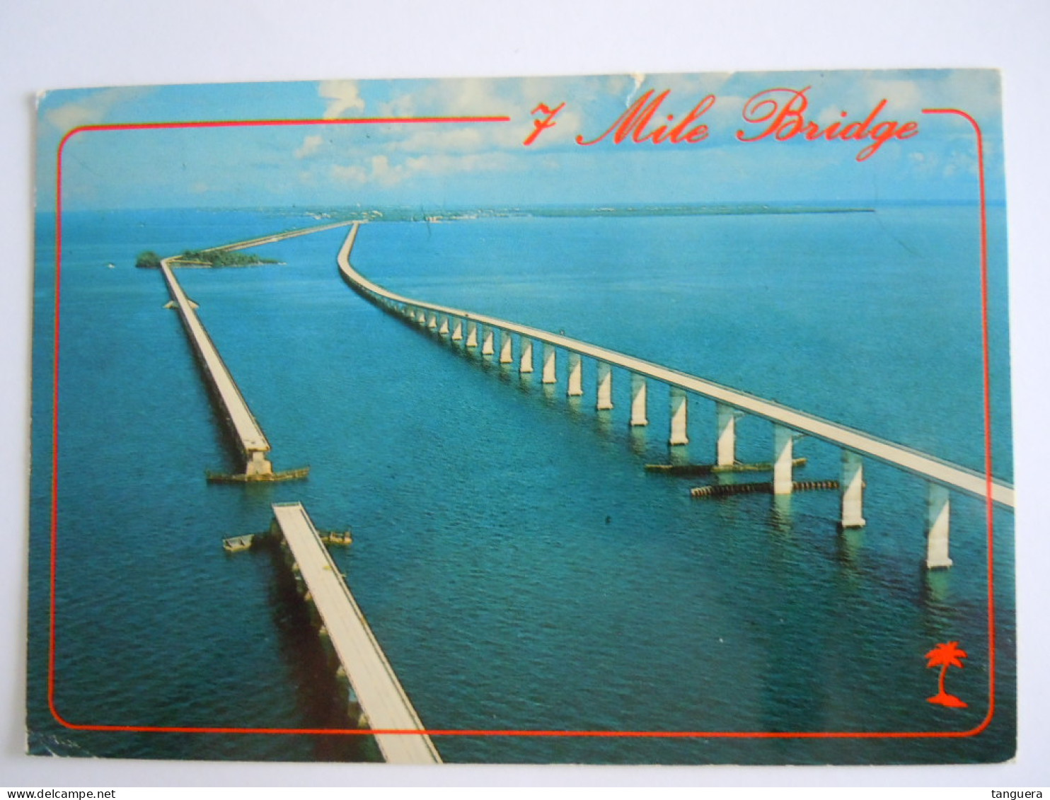 Cpsm USA Florida World Famous 7 Seven Mile Bridge Used 1988 - Key West & The Keys