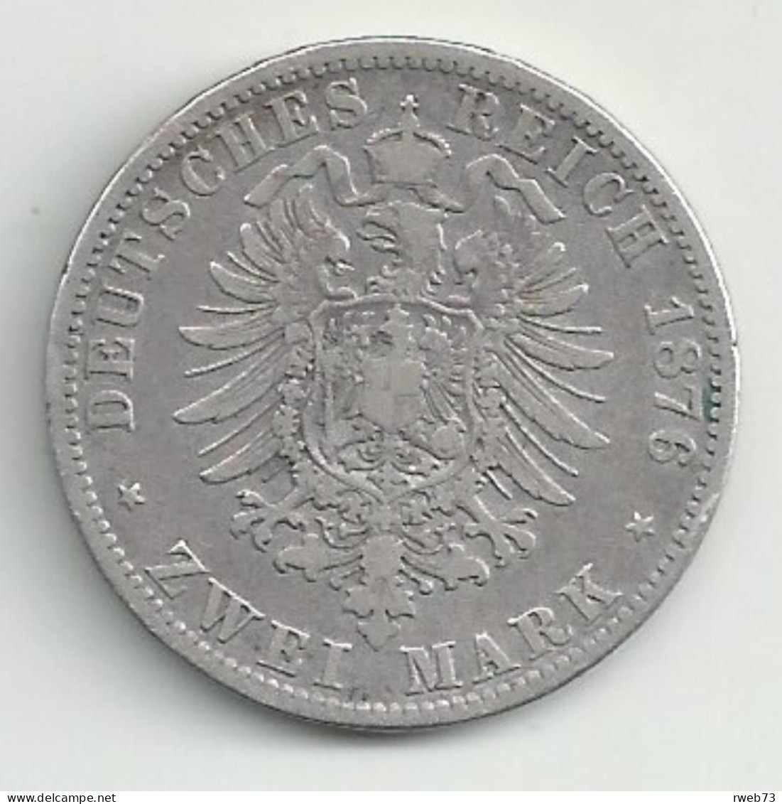 ALLEMAGNE - PRUSSE - 2 Marks - 1876 A - Argent - TB/TTB - 2, 3 & 5 Mark Silver