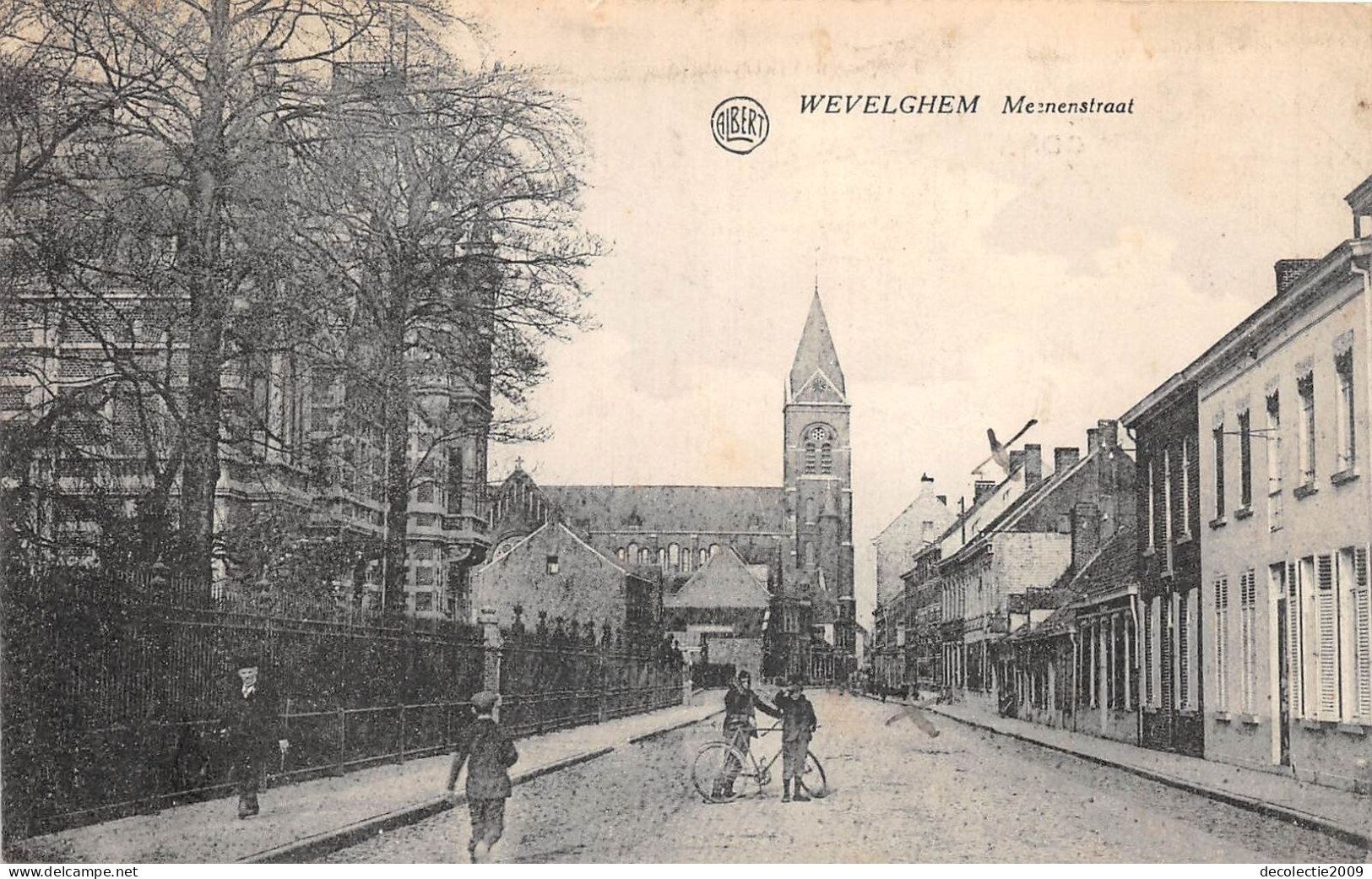 US35 Postcard Belgium Wevelgem Main Street RARE - Wevelgem