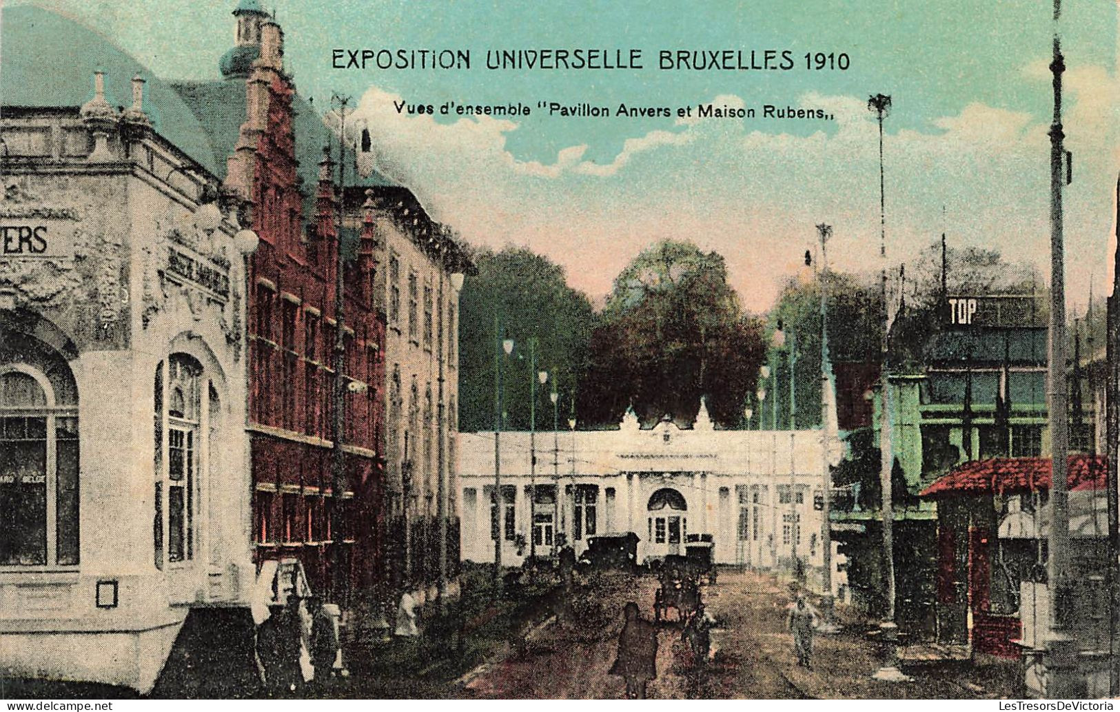 BELGIQUE - Bruxelles - Vues D'ensemble Pavillon Anvers Et Maison Rubens - Colorisé - Carte Postale Ancienne - Mostre Universali