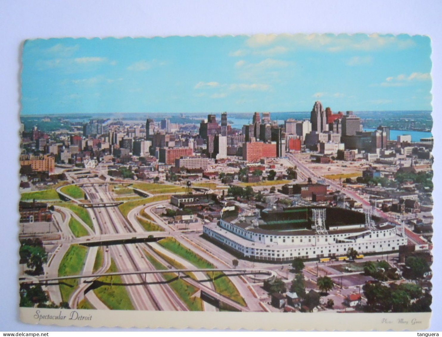 Cpsm USA Spectacular Detroit Panorama, In The Foreground Tiger Stadium Used 1977 - Detroit