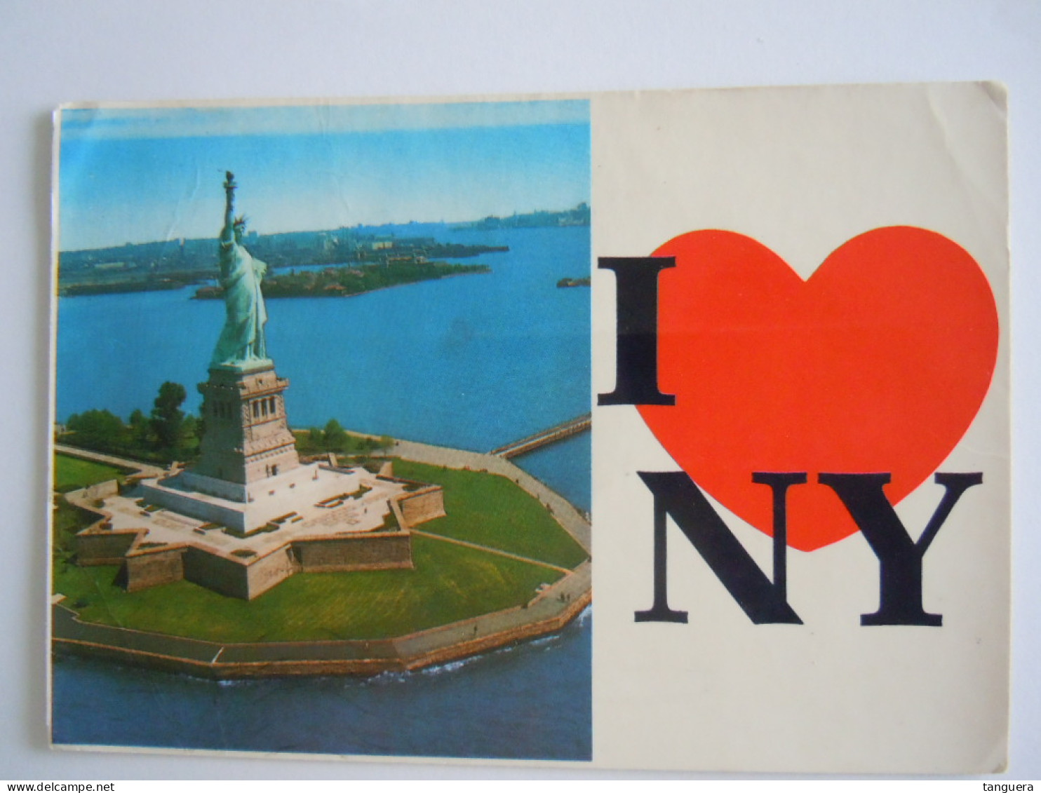 Cpm USA I Love NY New York Statue Of Liberty On Liberty Island Used 1991 - Statua Della Libertà