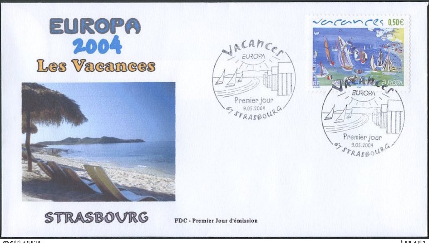 Europa CEPT 2004 France - Frankreich FDC3 Y&T N°3668 - Michel N°3812 - 0,50€ EUROPA - 2004