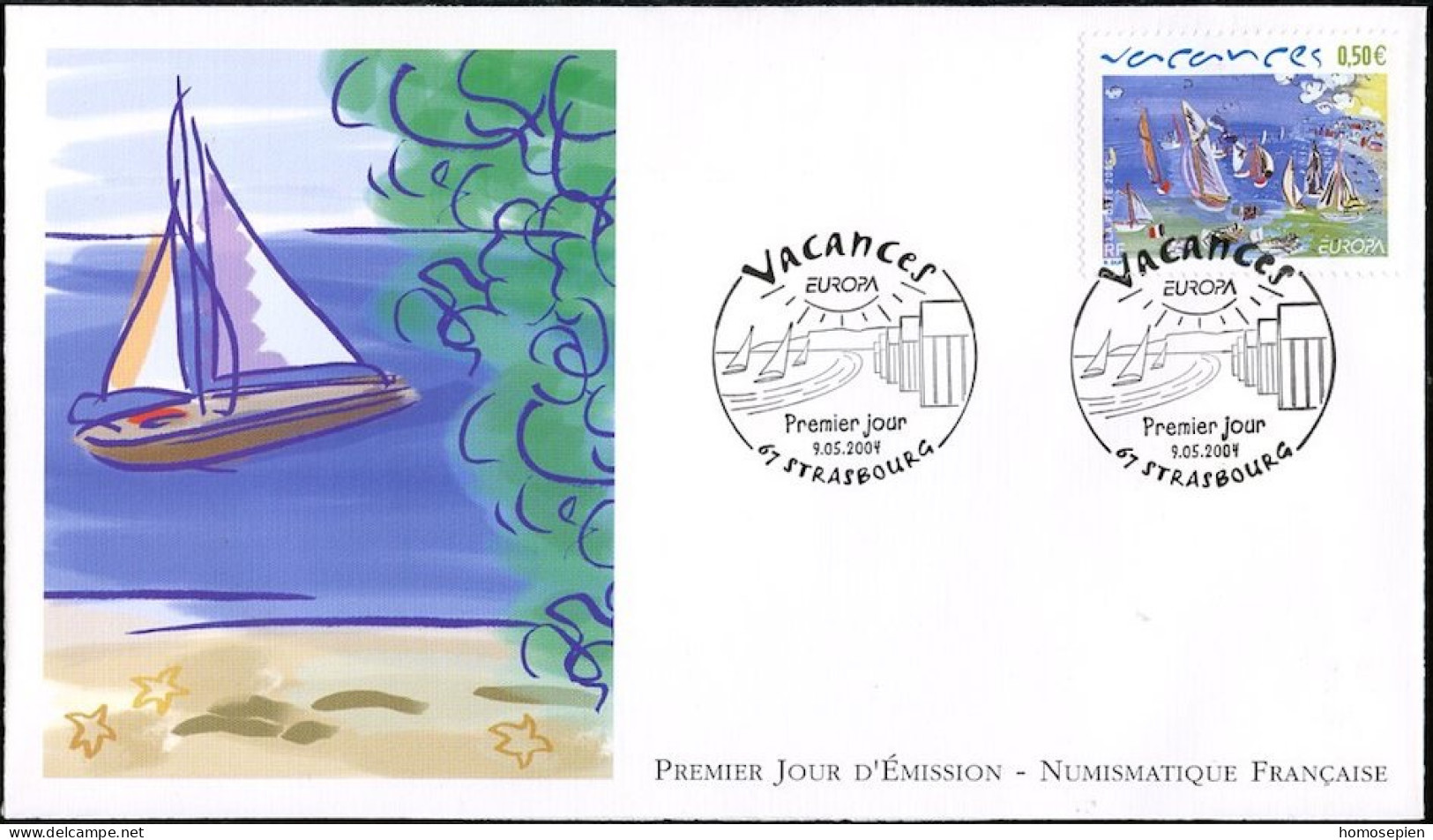 Europa CEPT 2004 France - Frankreich FDC6 Y&T N°3668 - Michel N°3812 - 0,50€ EUROPA - 2004