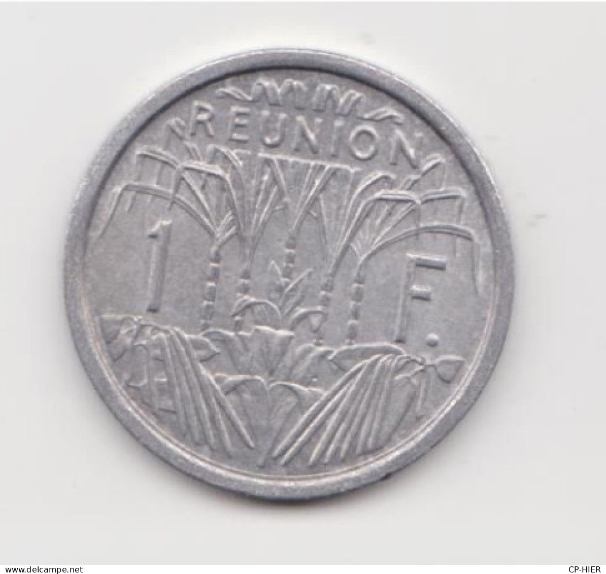 974 ILE REUNION -  1 F FRANC 1971 - CHAMP DE CANNES A SUCRE  - ALUMINIUM - Réunion