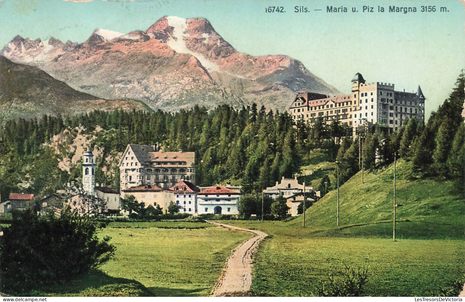 SUISSE - Sils - Maria U Piz La Margna 3156m - Colorisé - Carte Postale Ancienne - Autres & Non Classés