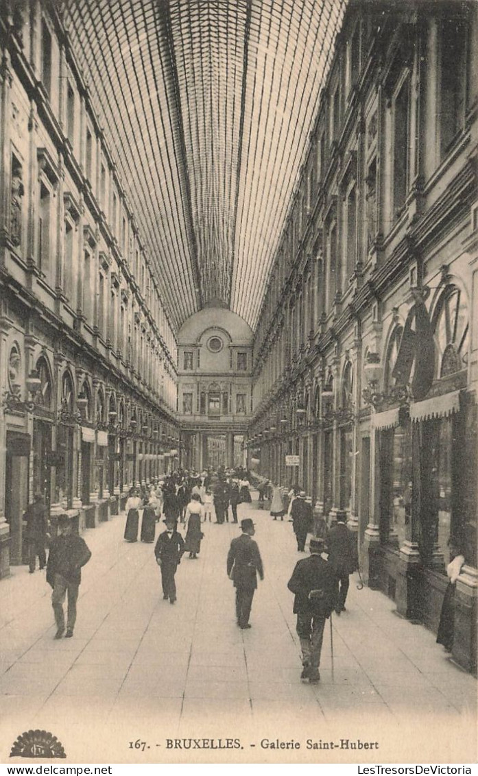 BELGIQUE - Bruxelles - Galerie Saint Hubert - Animé - Carte Postale Ancienne - Monuments