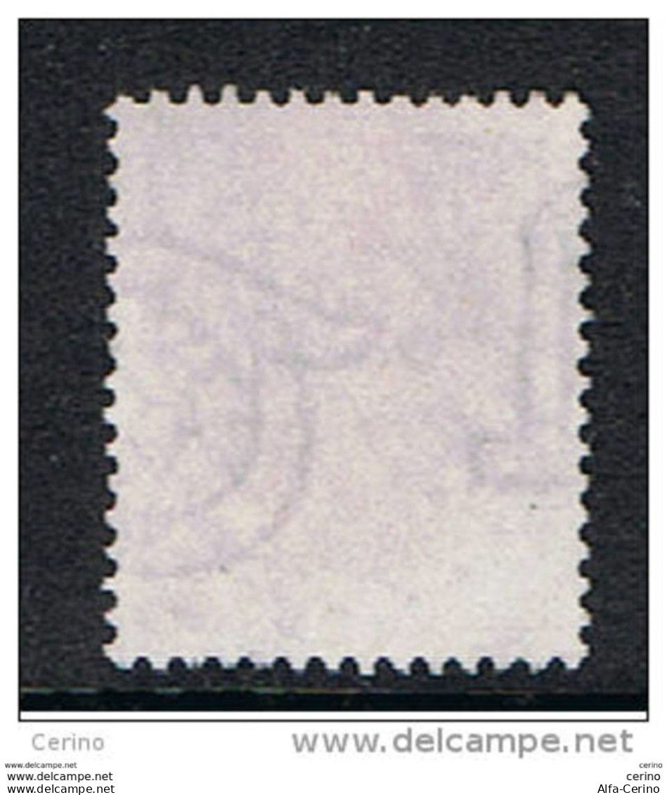 REP. VARIETA':  1953  TURRITA  -  £. 25  VIOLETTO  US. -  R. III°  N.DX. +  FIL. LETTERE  6/10  DX. -  C.E.I. 697 - Varietà E Curiosità