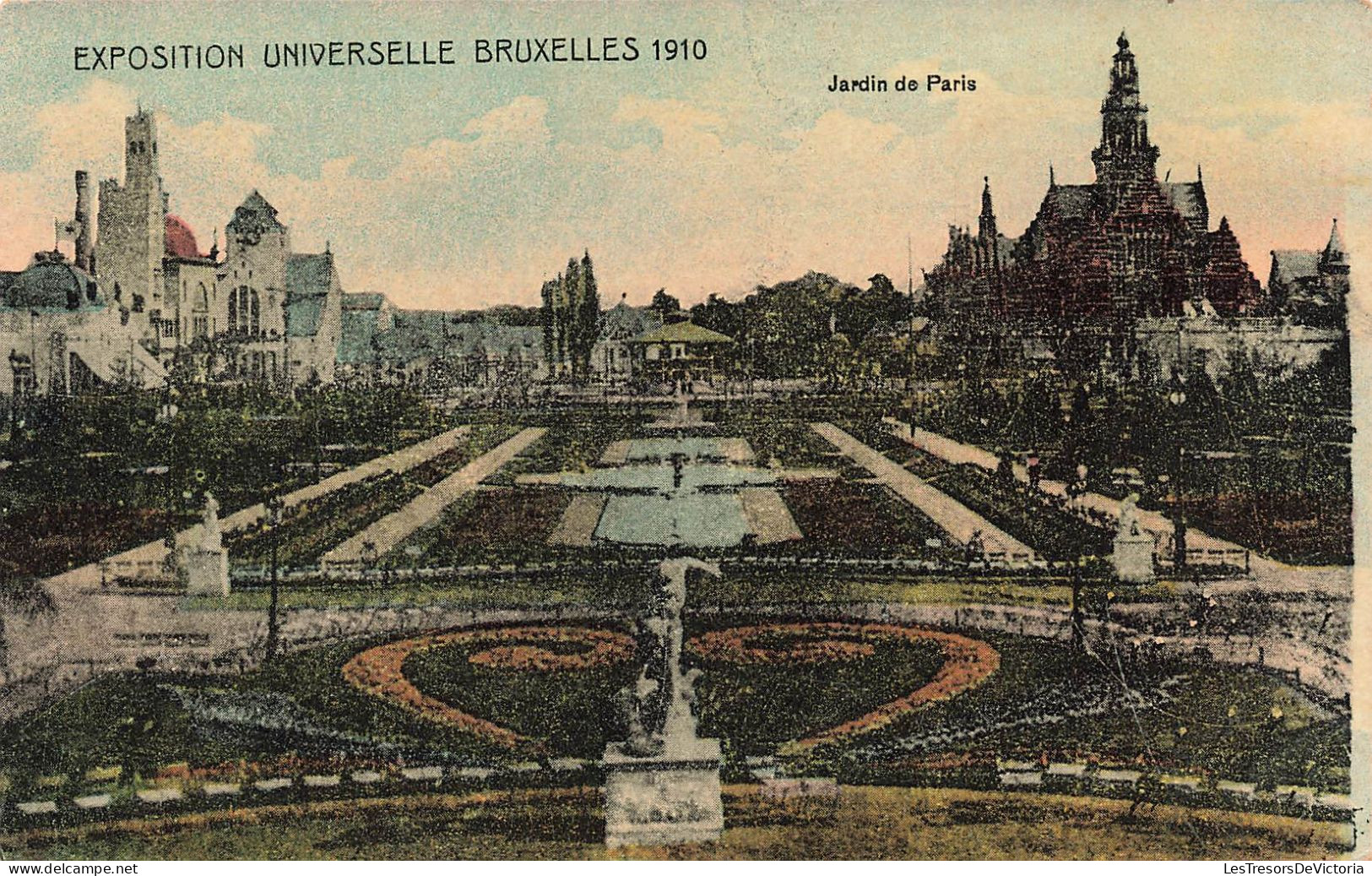 BELGIQUE - Bruxelles - Jardin De Paris - Colorisé - Carte Postale Ancienne - Places, Squares