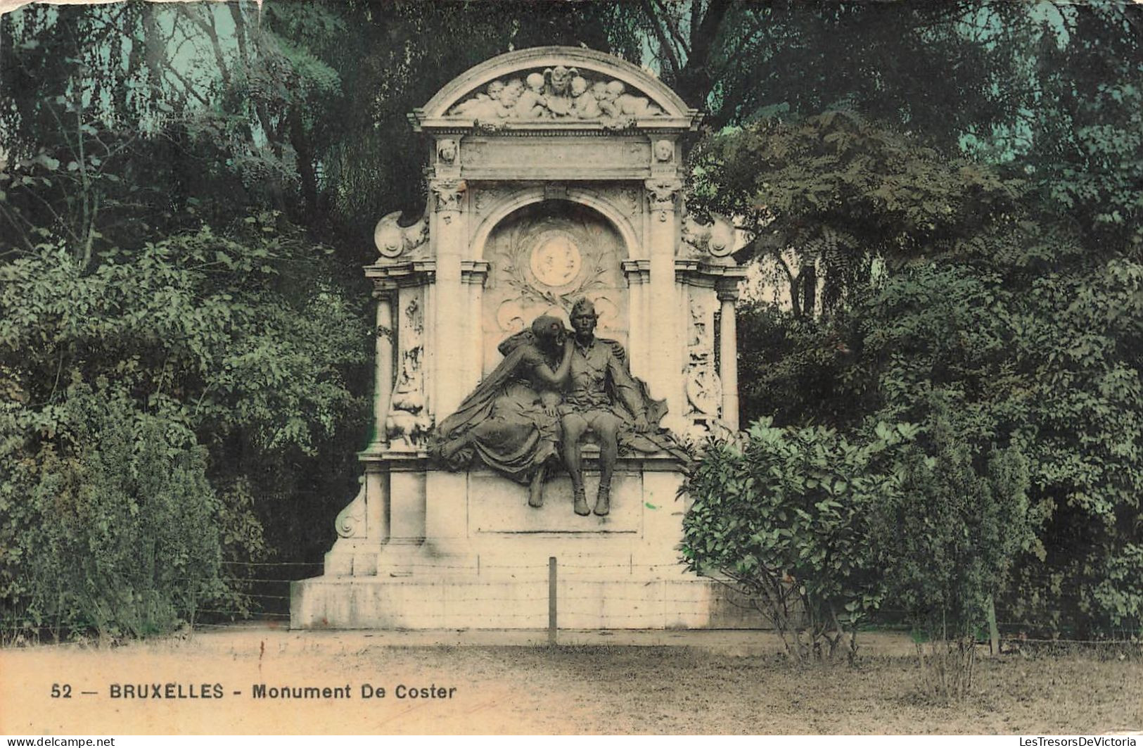 BELGIQUE - Bruxelles - Monument De Coster - Colorisé - Carte Postale Ancienne - Monuments