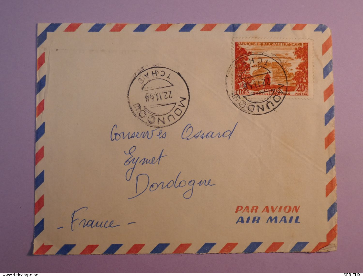 DE6 AEF     BELLE LETTRE  1952 PETIT BUREAU   MOUNDOU   A   EYMET  FRANCE   +AFFR. INTERESSANT+++ - Covers & Documents