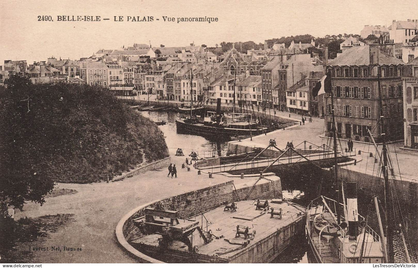 FRANCE - Belle Isle - Le Palais - Vue Panoramique -  Carte Postale Ancienne - Belle Ile En Mer