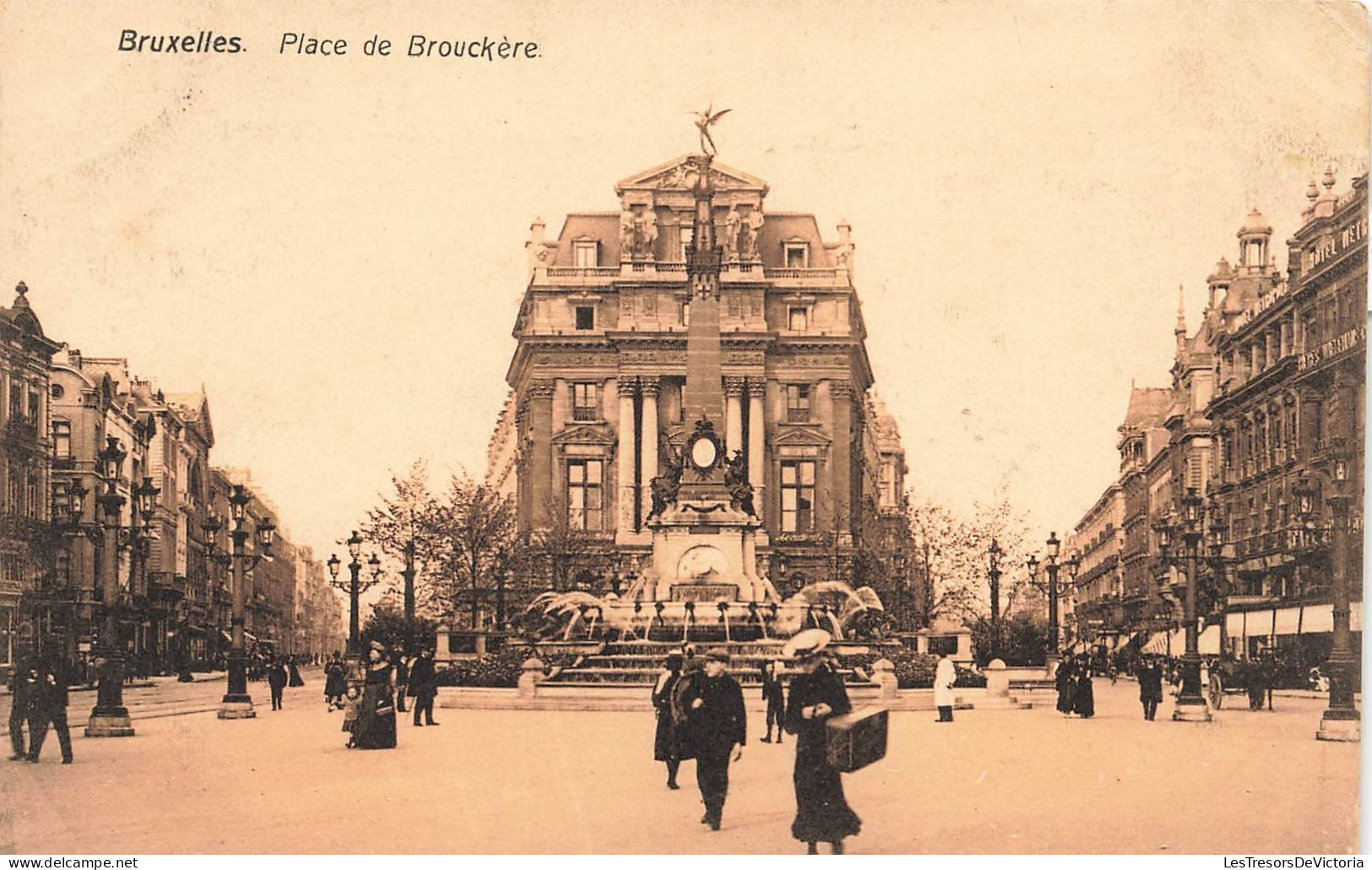 BELGIQUE - Bruxelles - Place De Brouckère - Animé - Carte Postale Ancienne - Places, Squares