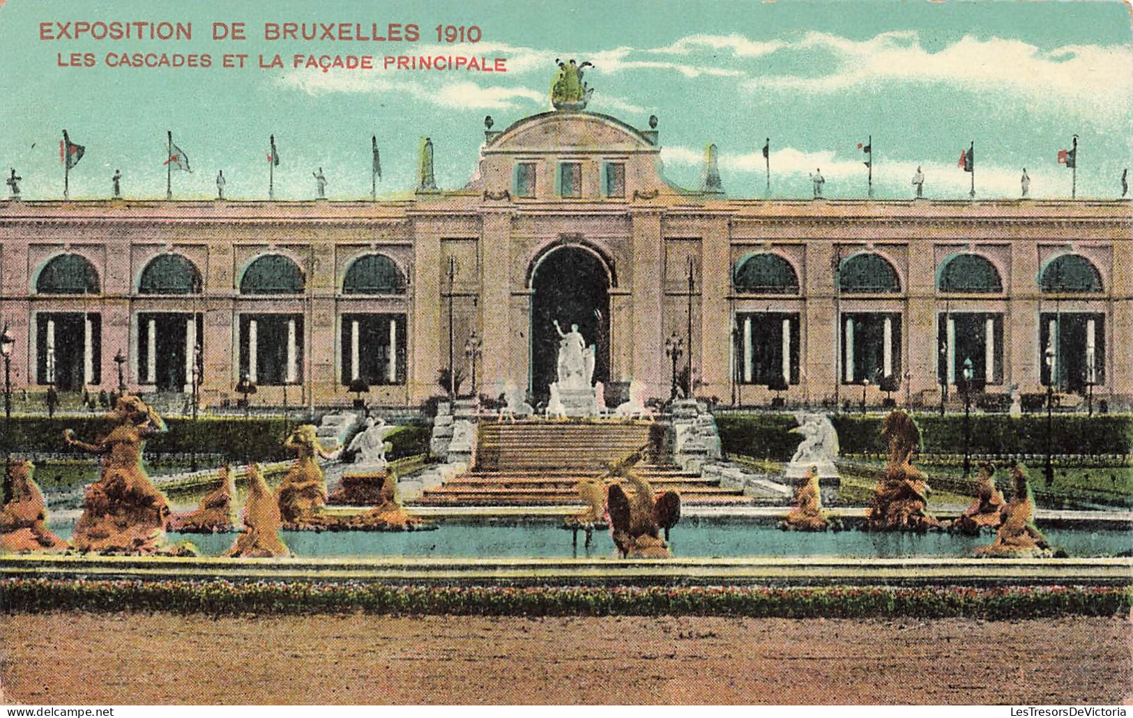 BELGIQUE - Bruxelles - Les Cascades Et La Façade Principale - Colorisé - Carte Postale Ancienne - Plätze