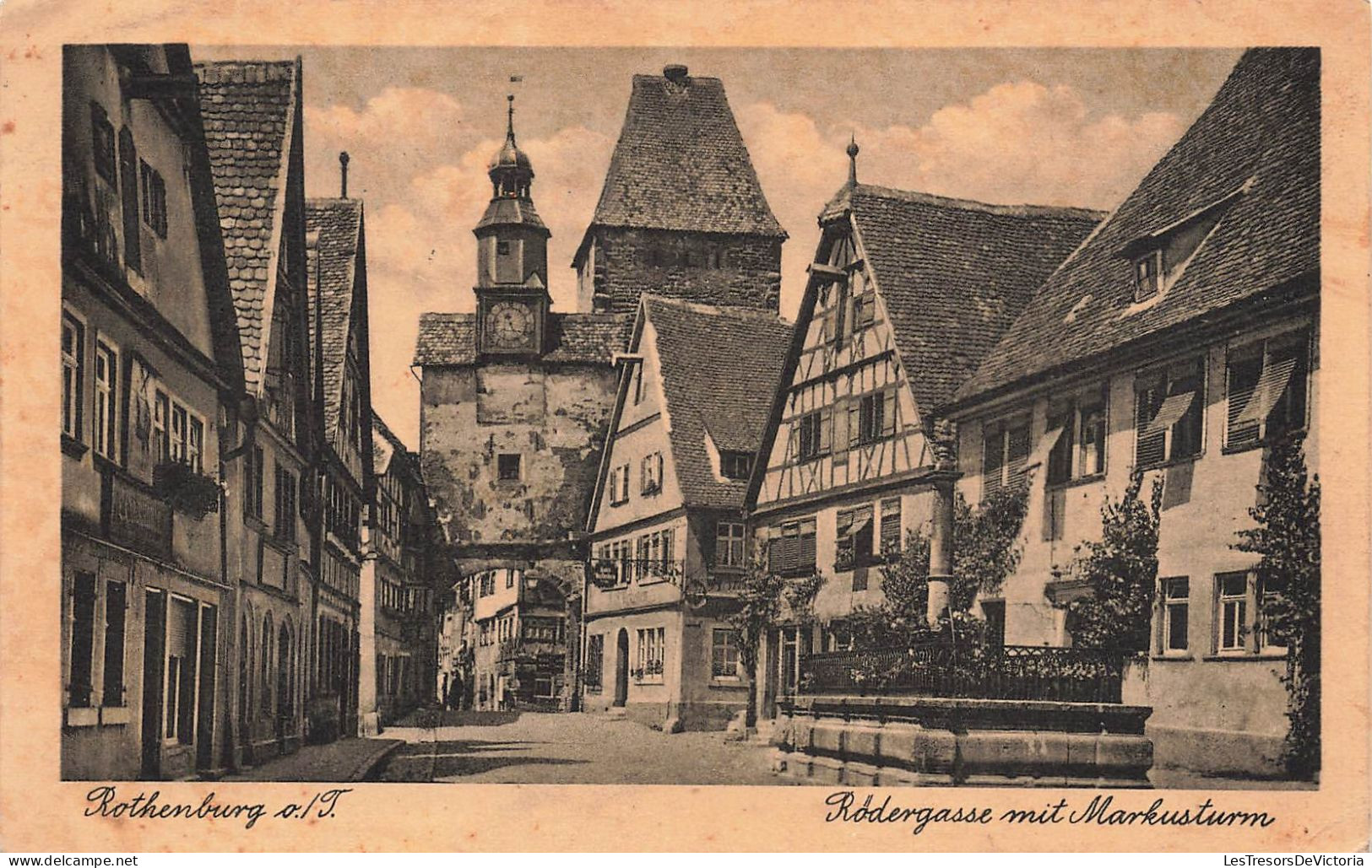 ALLEMAGNE - Rothenburg - Rödergasse Mit Markusturm  -  Carte Postale Ancienne - Rothenburg (Rózbork)