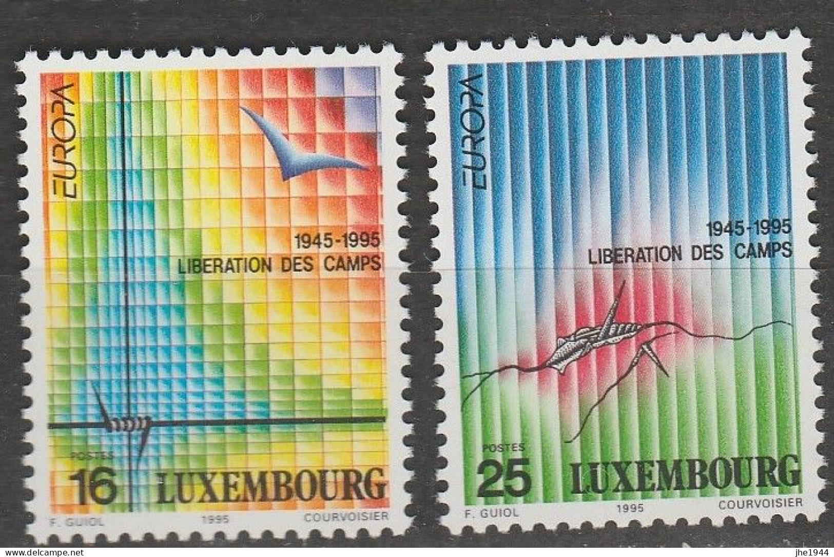 Luxembourg Europa 1995 N° 1318 Et 1319 ** Paix Et Liberté - 1995