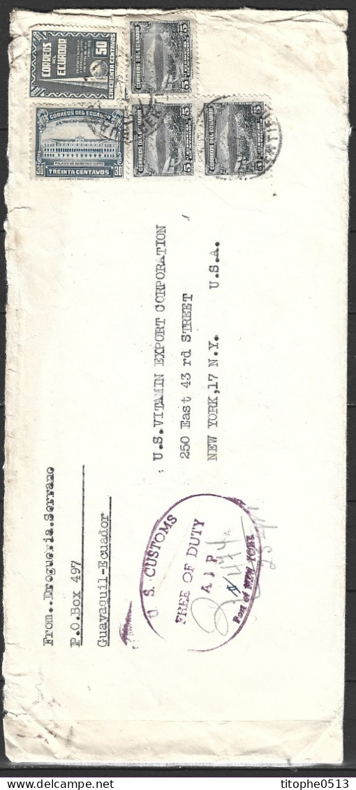 EQUATEUR. N°304 De 1934 Sur Enveloppe Ayant Circulé. Mont Chimborazo. - Bergen