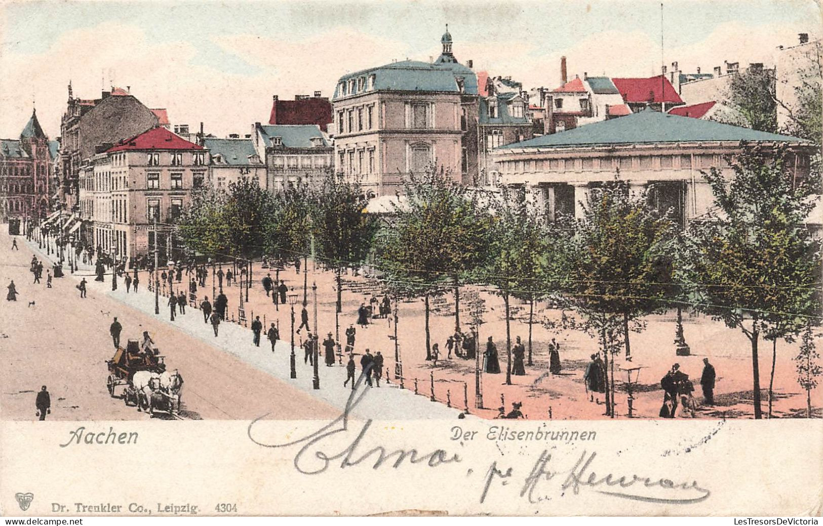 ALLEMAGNE -  Aachen - Der Elisebrunnen - Colorisé - Animé - Carte Postale Ancienne - Aachen