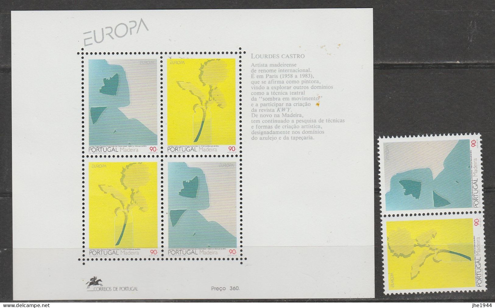 Madere Europa 1993 N° 169/ 170 Et BF N° 13 ** Art Contemporain - 1993
