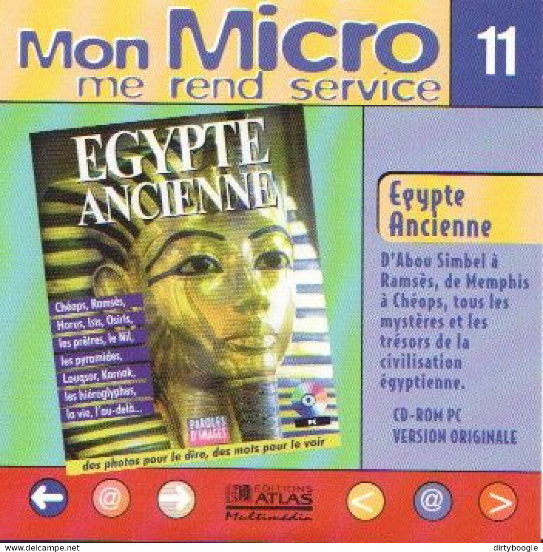 CD-rom Pour PC - Mon Micro Me Rend Service - Egypte Ancienne - CD