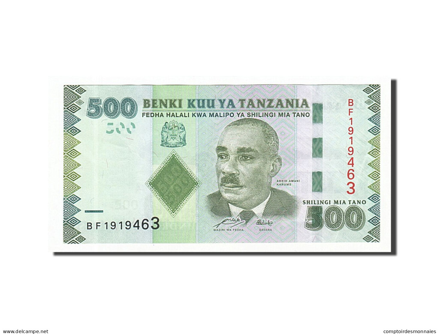 Billet, Tanzania, 500 Shilingi, 2010, SUP - Tanzania